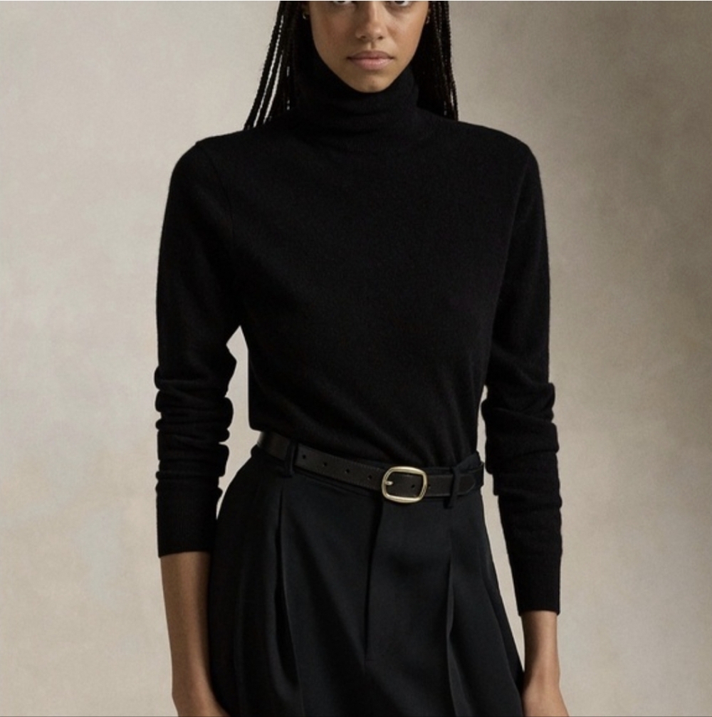 Polo Ralph Lauren Women’s Washable Cashmere Cowl Neck Sweater Black Size Small